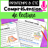 French reading comprehension passages spring summer Differ