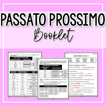 Preview of Passato Prossimo: Italian Grammar Package | PDF | Digital | Answer Key