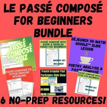 Preview of Passé Composé Bundle For Beginners