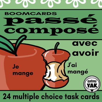 Preview of French Boom Cards Passé Composé (avoir, -er verbs)