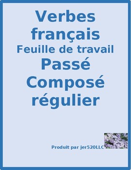 Preview of Passé Composé French Regular Verbs Worksheet 1