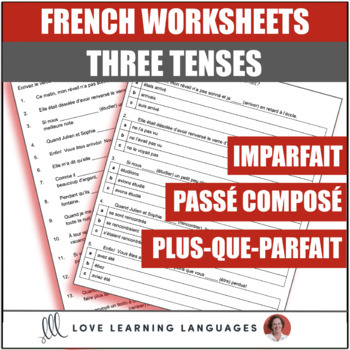 Preview of Passé composé - Imparfait - Plus-que-parfait - French Verb Worksheets - Exercise