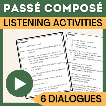 Preview of Passé composé listening activities