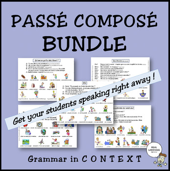 Preview of Passé composé unit bundle (Grammar in context!)