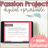 Passion Project | Genius Hour | Digital Google Slides, Printable, and Editable
