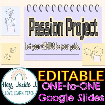 Preview of Passion Project ELA Avid ASB Student Council Elective Junior High Editable FUN