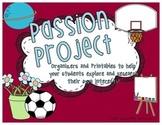 Passion Project Organizers and Rubrics