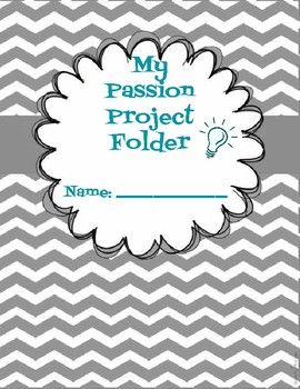 Preview of Passion Project Student Activity Folder