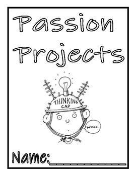 Preview of Passion Project Template Book