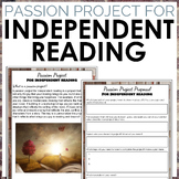 Passion Project for Independent Reading, grades 6-10