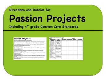 Preview of Passion Projects