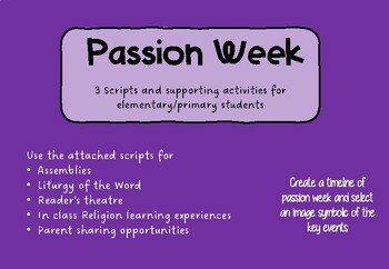 Preview of Passion Week Holy Week Easter Reader's Theatre Short Skit Assembly & activities