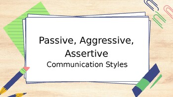 Preview of Passive, Aggressive, Assertive Lesson Slides