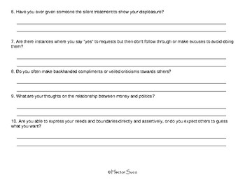 Passive Aggressive Worksheet: Identify & Navigate Conflict Dynamics ...