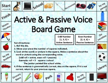Passive voice - board game - Games to learn English