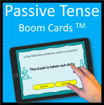 Preview of Passive Voice Digital Task Cards Boom