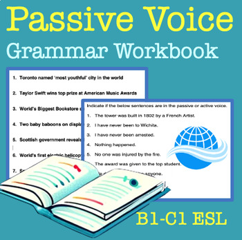 Preview of Passive Voice Workbook (Explanations & Worksheets) (B1/B2/C1)