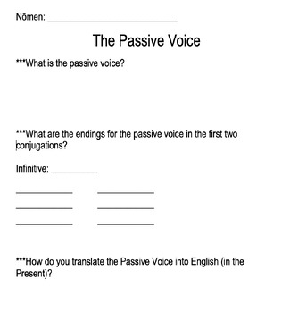 Preview of Passive Voice in Latin - Introduction (Latin for the New Millennium 1, Ch 5)