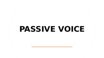 Preview of Passive Voice in Simple Present Tense