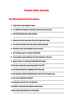 Passive Voice online exercise for IX Junior High School