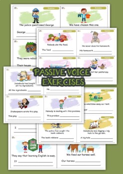 Preview of Passive voice grammar exercises