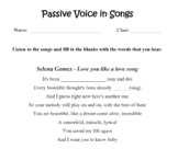 Passive voice in songs