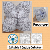 Passover Activities Cootie Catcher Seder Plate Craft Kinde