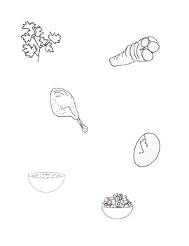 Preview of Passover Coloring Sheet - Things on a Seder Plate