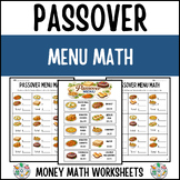 Passover Menu Math | Money Math Worksheets | Functional Math Activity
