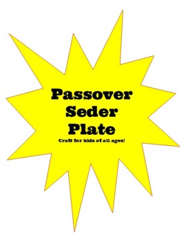 Preview of Passover Pesach Seder Plate