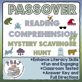 Preview of Passover-Reading Comprehension Mystery Challenge