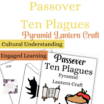 Preview of Passover Ten Plagues Pyramid Lantern Craft Activity