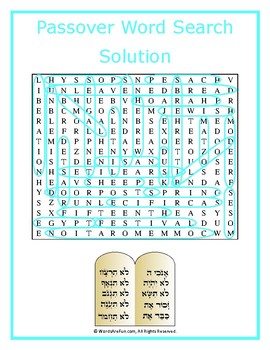 Free Printable Passover Word Search Puzzle Student Handouts - Rezfoods ...