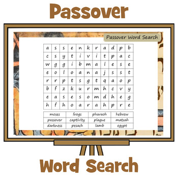 Preview of Passover Word search