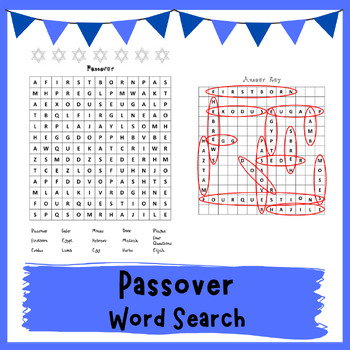 Preview of Passover Word Search