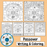 Passover Worksheets Seder Plate Activities Coloring Pages 