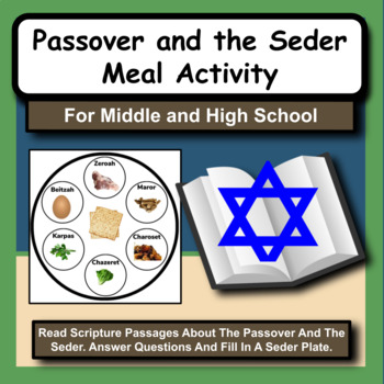 Preview of Passover and the Seder Meal Tradition Activity for Bible Class