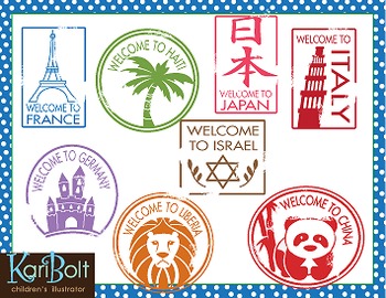 passport stamp clipart