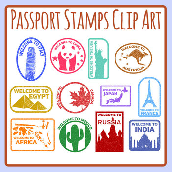 passport stamp clipart