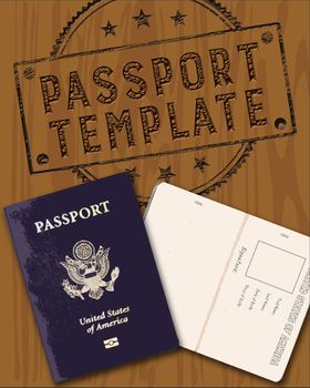 Passport Stencil for Classroom / Therapy Use - Great Passport Clipart