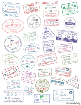 Passport and Travel Stamps by Broken Line By Design