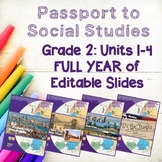 Passport to Social Studies Grade 2, Units 1-4 Bundle for t