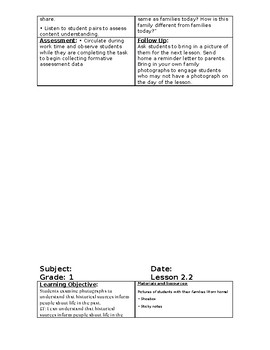 NYCDOE Passport to Social Studies 1st Grade Unit 2 All Lessons