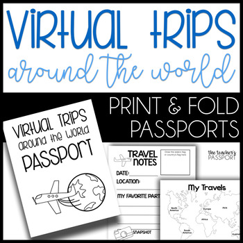 Preview of Passports for Virtual Field Trips (Easy Prep: Just Print & Fold)