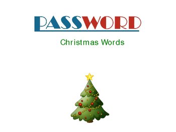Password: Christmas Words by Cabin Boy | TPT