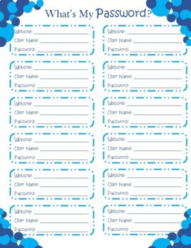 prodigy print list of usernames and passwords