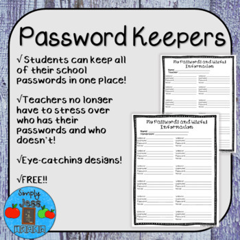 Preview of Password Keeper for Student Use (and Teachers, too)!