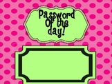 Password of the Day-Sight word practice