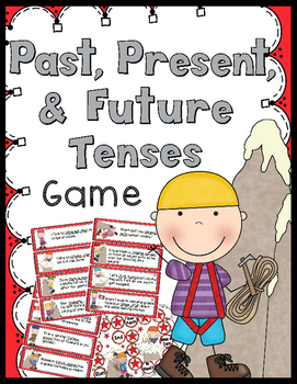 Preview of Past, Present, & Future Verb Tenses Game - 40 Task Cards!