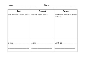 Preview of Past, Present, and Future Drawing Activity